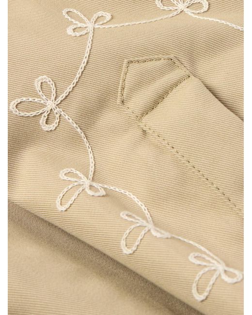 CHERRY LA Natural Charro Embroidered Cotton-Blend Twill Jacket for men
