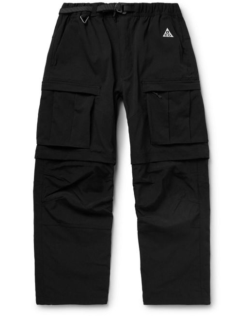 Nike Black Acg Smith Summit Straight-leg Convertible Nylon-blend And Cordura® Cargo Trousers for men