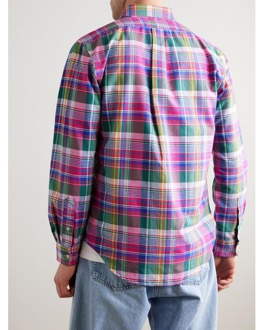 Polo Ralph Lauren Multicolor Logo-embroidered Checked Cotton-flannel Shirt for men