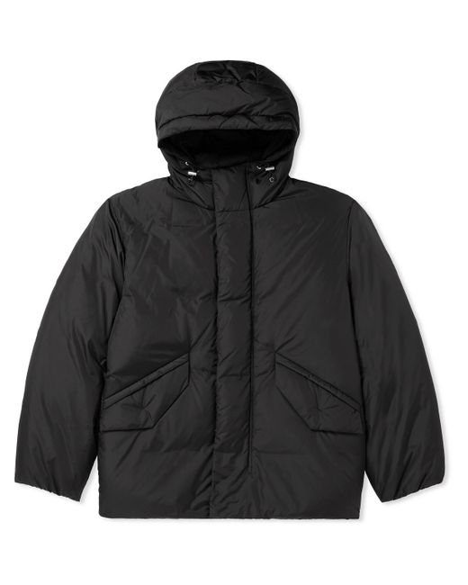 Theory Black Liston Quilted Recycled-shell Hooded Down Jacket for men