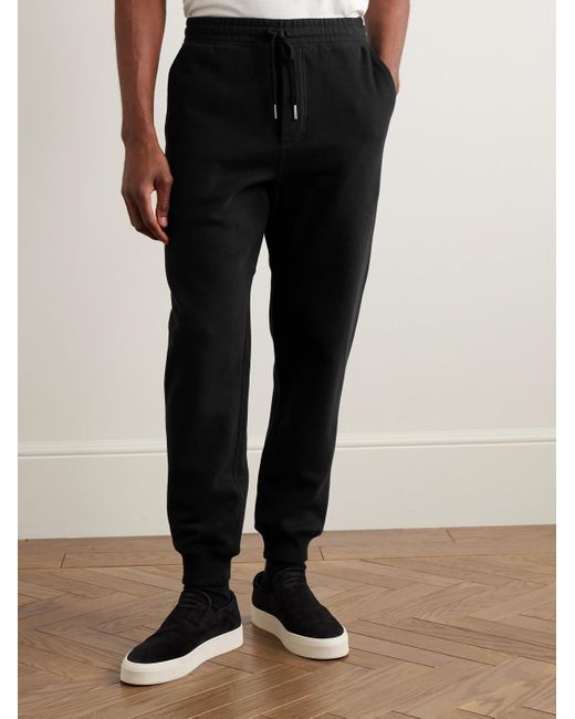 Pantaloni Sportivi A Gamba Affusolata di Tom Ford in Black da Uomo