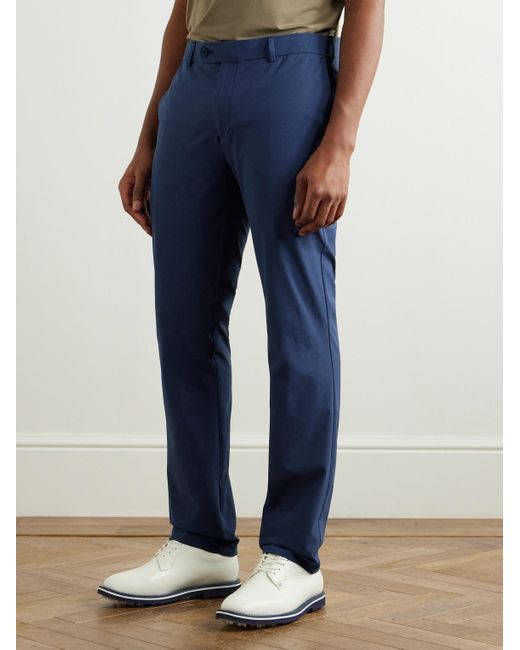 Peter Millar Blue Surge Straight-Leg Tech-Jersey Golf Trousers for men