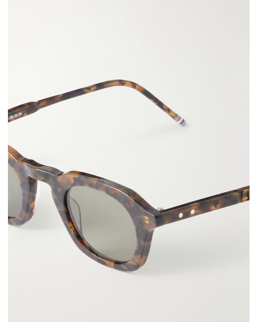 Thom Browne Brown Round-Frame Tortoiseshell Acetate Sunglasses for men