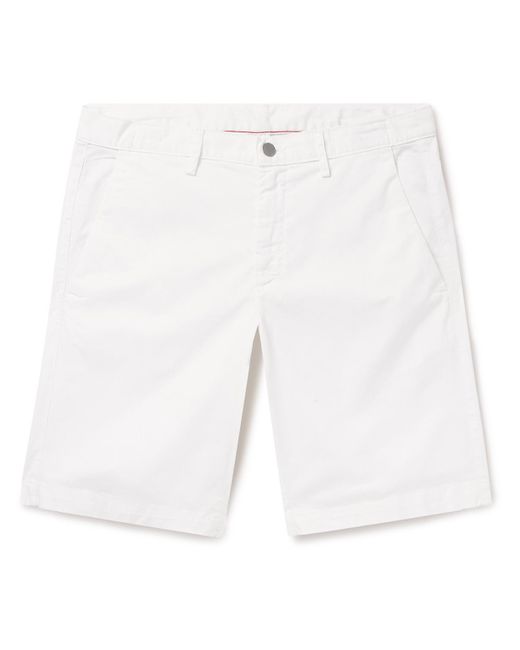 Massimo Alba White Vela Straight-leg Stretch-cotton Poplin Bermuda Shorts for men