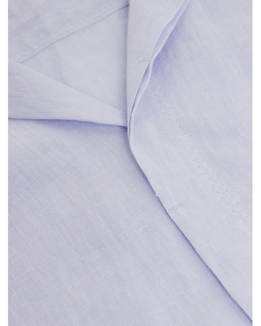Orlebar Brown White Maitan Ii Camp-Collar Linen Shirt for men