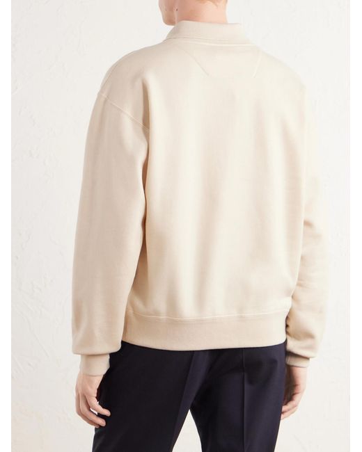 Ralph Lauren Natural Logo-embroidered Cotton-jersey Polo Sweatshirt for men
