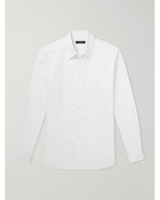 Slowear White Cotton Oxford Shirt for men