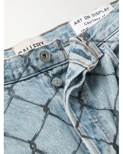 GALLERY DEPT. Blue Cage 5001 Slim-Fit Frayed Printed Jeans for men