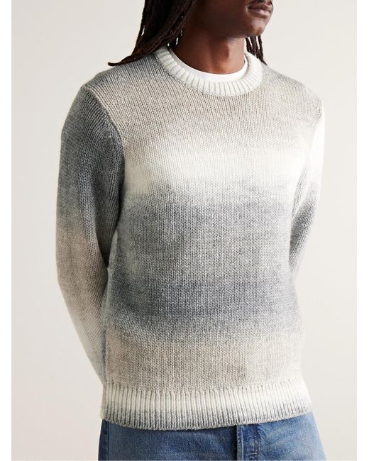 Club Monaco Gray Dégradé Knitted Sweater for men