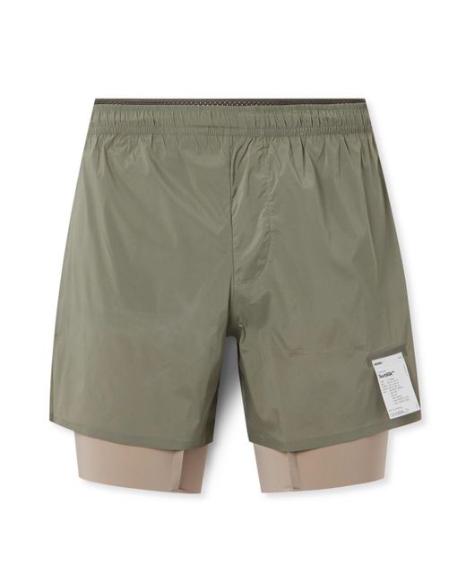 Satisfy Green Straight-leg Layered Techsilktm Shell And Justicetm Shorts for men