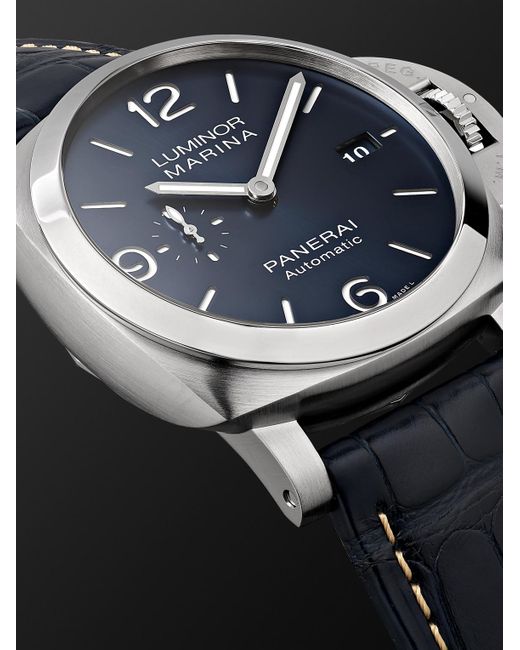 Panerai Black Luminor Marina Automatic Stainless Steel Watch, Ref. Pam01313 for men