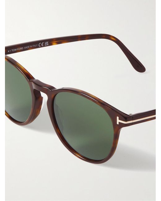 Tom Ford Green Lewis Round-Frame Acetate Sunglasses for men