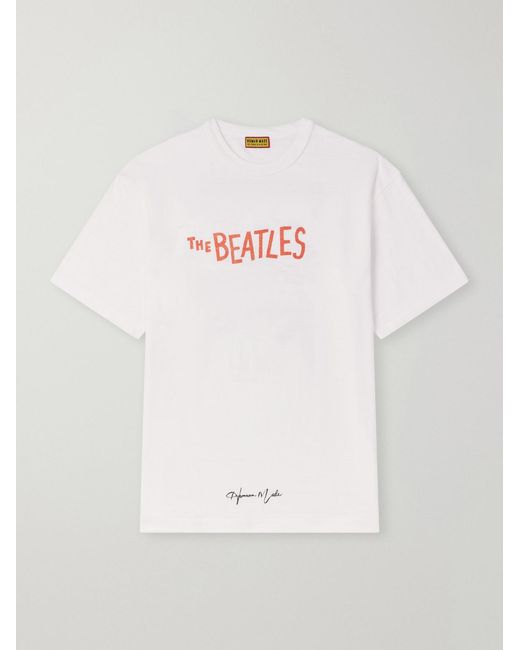 Human Made White The Beatles Printed Cotton-Jersey T-Shirt for men