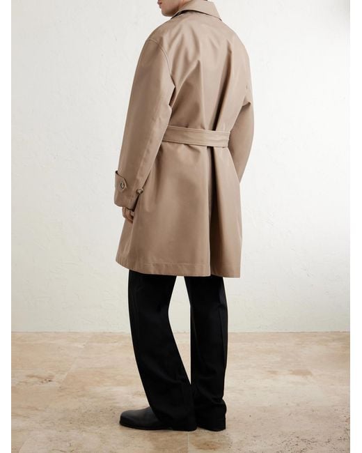 AMI Natural Belted Woven Trench Coat for men