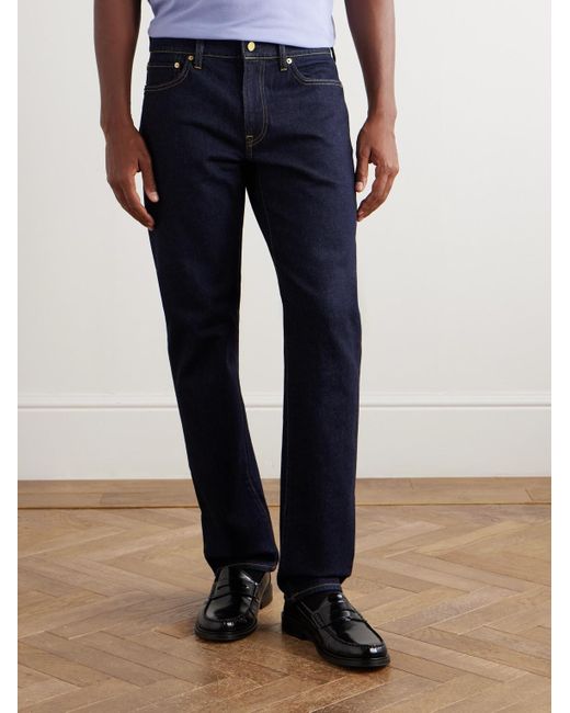 Sid Mashburn Blue Clift Slim-Fit Straight-Leg Stretch Jeans for men