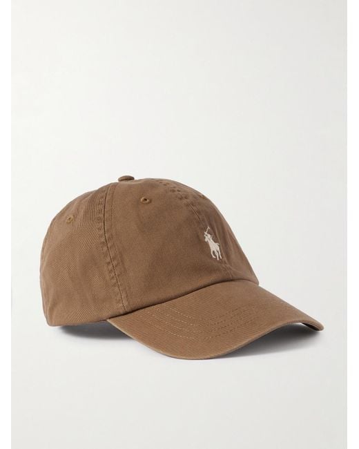 Polo Ralph Lauren Brown Logo-Embroidered Cotton-Twill Baseball Cap