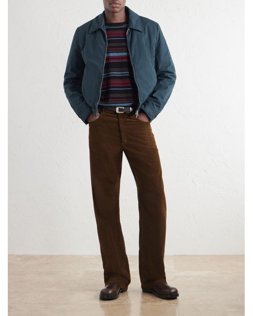 Dries Van Noten Brown Straight-Leg Cotton-Corduroy Trousers for men