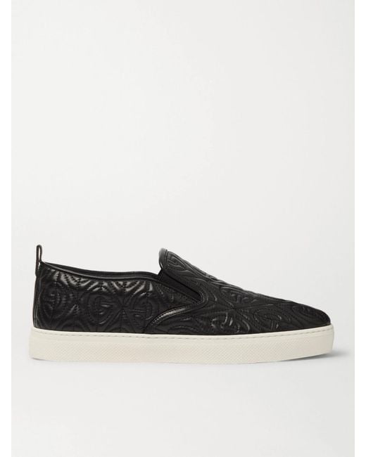 Strømcelle Surichinmoi Konvertere Gucci Dublin Quilted Leather Slip-on Sneakers in Black for Men - Lyst