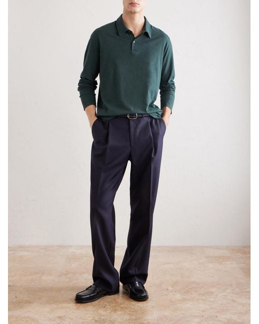 Hartford Green Cotton-Jersey Polo Shirt for men