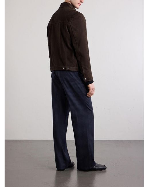 Mr P. Black Croc-effect Suede Jacket for men