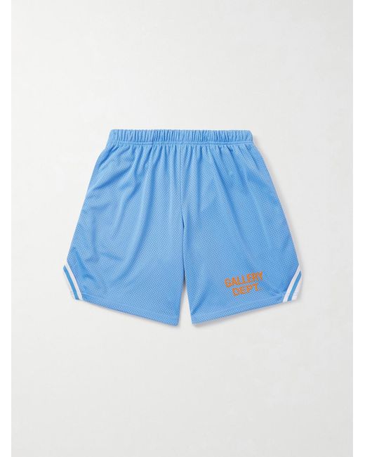 GALLERY DEPT. Blue Venice Court Wide-leg Logo-print Webbing-trimmed Mesh Shorts for men