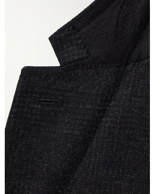 Kingsman Black Checked Wool And Cashmere-blend Blazer for men