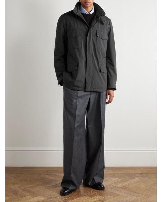 Loro Piana Black Traveller Shell Jacket for men