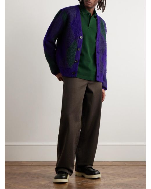 Burberry Green Logo-embroidered Cotton-piqué Polo Shirt for men