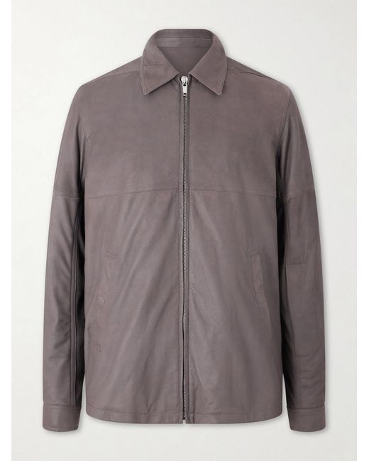 Rick Owens Brown Brad Leather Jacket for men
