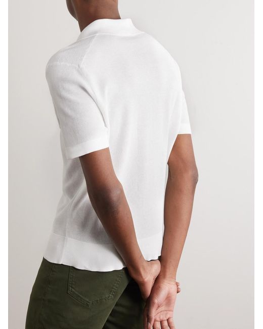 James Purdey & Sons White Slim-Fit Cotton Polo Shirt for men