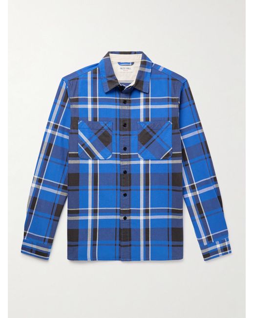 Alex Mill Blue Chore Checked Cotton-twill Overshirt for men