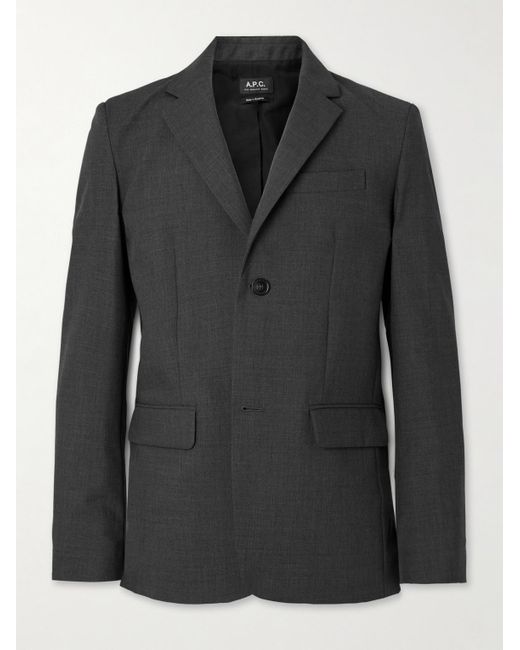 A.P.C. Black Harry Slim-Fit Wool Suit Jacket for men