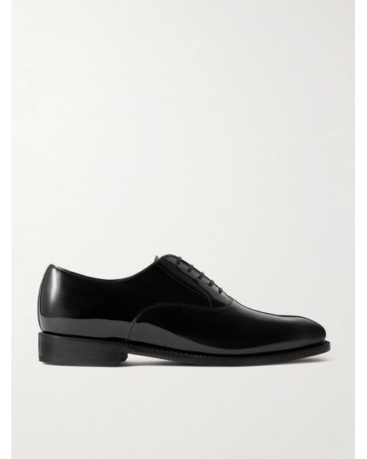 Morjas Black Patent-leather Oxford Shoes for men