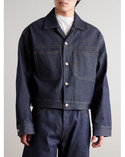 Agolde Blue Blaze Oversized Cropped Denim Jacket for men