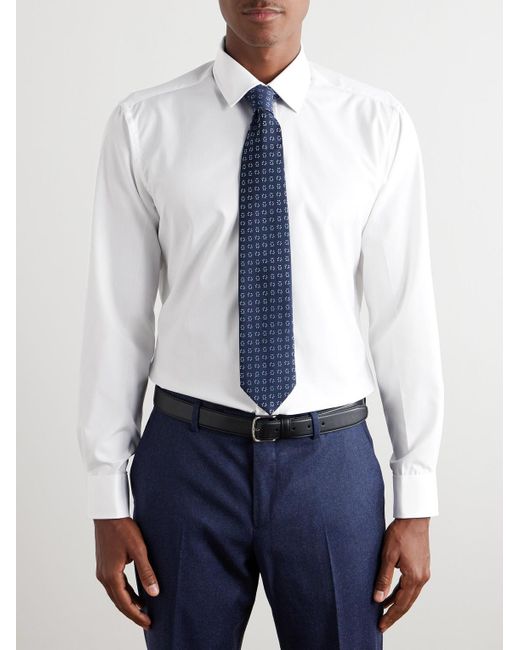 Charvet White Cotton Shirt for men