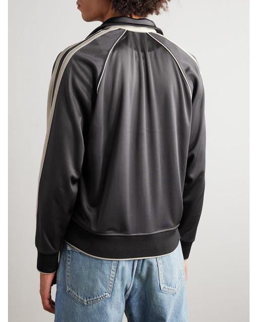 Tom Ford Gray Striped Jersey Track Jacket for men