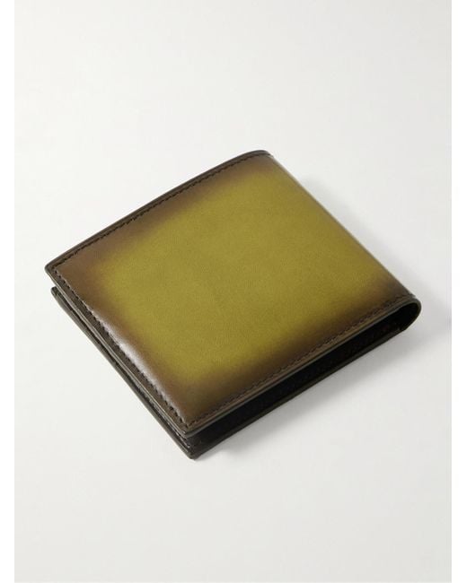 Berluti Green Makore Neo Scritto Venezia Leather Billfold Wallet for men