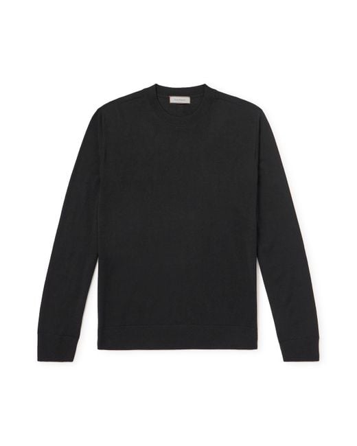 Canali Black Wool Sweater for men
