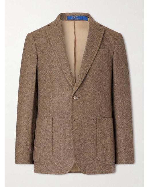 Polo Ralph Lauren Brown Herringbone Tweed Blazer for men