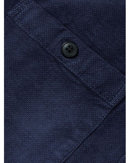 Sunspel Blue Cotton-blend Canvas Overshirt for men
