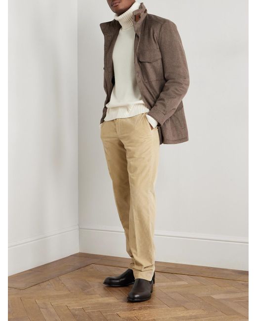 Loro Piana Natural Jarno Hamptons Straight-Leg Cotton-Corduroy Trousers for men