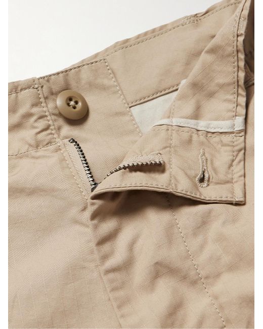 Beams Plus Natural Straight-leg Cotton-ripstop Cargo Trousers for men