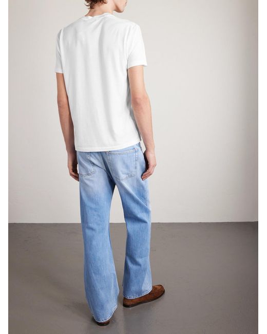 Tom Ford White Cotton And Silk-Blend Jersey T-Shirt for men