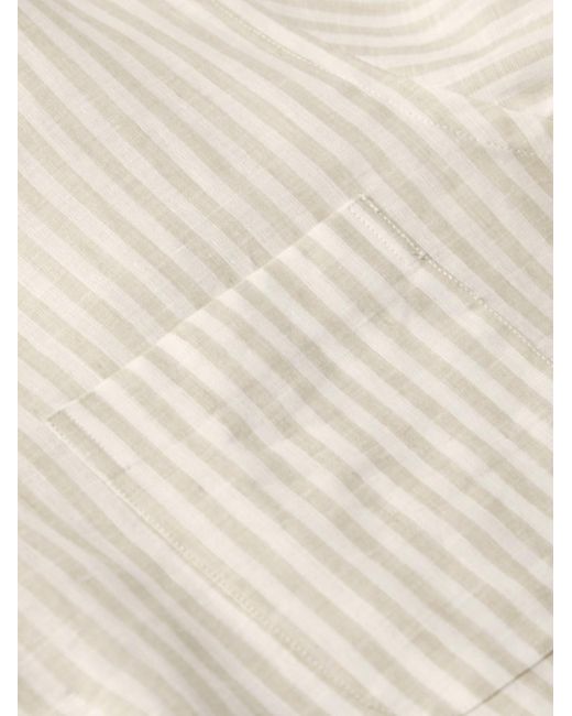 Loro Piana Natural Arizona Striped Linen Shirt for men