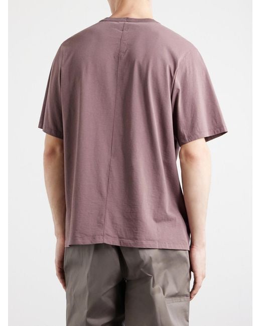 Rick Owens Purple Brad Cotton-Jersey T-Shirt for men