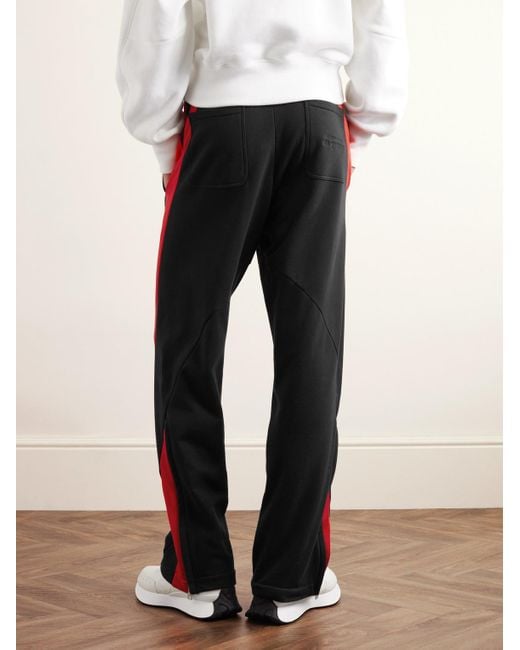 Pantaloni sportivi a gamba dritta in jersey di cotone di Alexander McQueen in Red da Uomo
