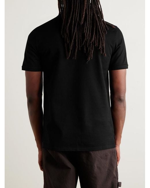 Givenchy Black Cotton-Piqué Polo Shirt for men