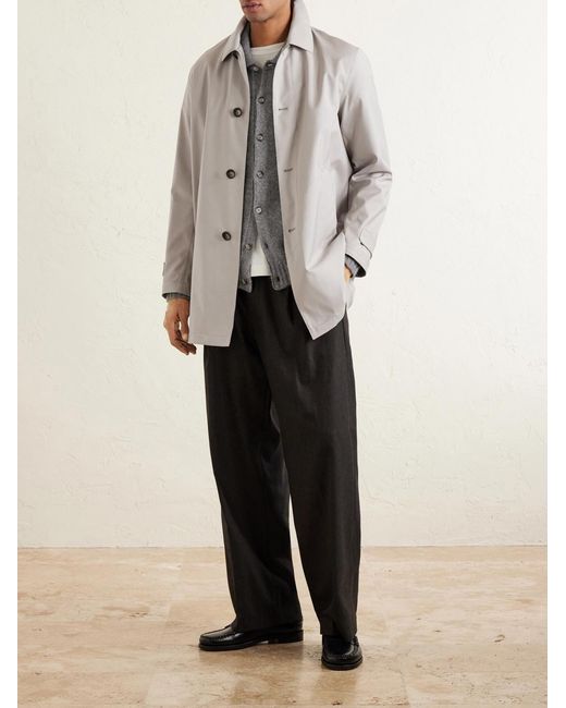 Herno White Storm System Wool Coat for men