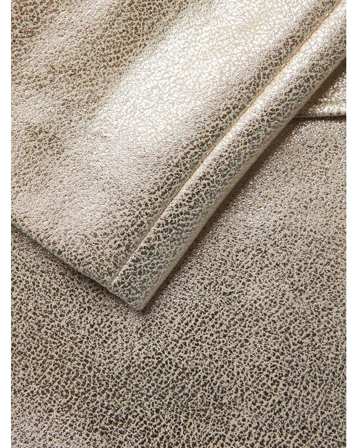 Séfr Natural Peace Shawl-Collar Metallic Faux Leather Blazer for men