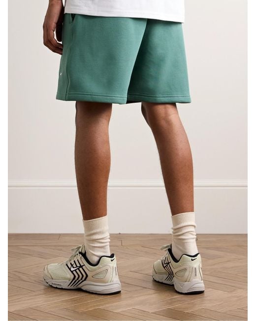 Nike Solo Swoosh gerade geschnittene Shorts aus Jersey aus einer Baumwollmischung mit Logostickerei in Green für Herren